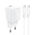 Miniatyrbillede 1 af 6: Mini PD 20W GaN oplader + USB-C kabel, hvid