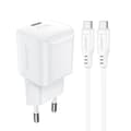 Miniatyrbillede 1 af 6: Mini PD 30W GaN oplader + USB-C kabel, hvid