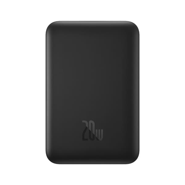 Mini powerbank 10000mAh med induktiv opladning MagSafe 15W PD QC 20W sort