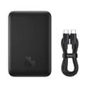 Miniatyrbillede 1 af 6: Mini powerbank 10000mAh med induktiv opladning MagSafe 15W PD QC 20W sort