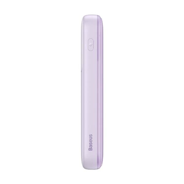 Powerbank med skærm 10000mAh 22,5W + USB-A / USB-C kabel lilla