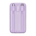 Miniatyrbillede 4 af 6: Powerbank med skærm 10000mAh 22,5W + USB-A / USB-C kabel lilla