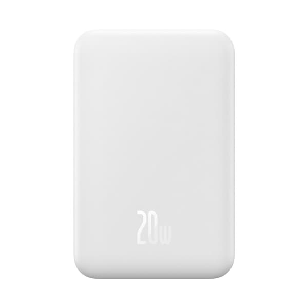 Powerbank Magnetic Mini 20000 mAh 20W + USB-C kabel, hvid