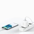 Miniatyrbillede 3 af 6: GaN USB Type C PD Fast Wall Charger USB-A QC3.0 65W 3.25A Hvid