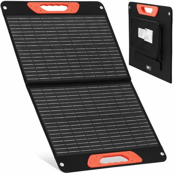 Kokoontaittuva turistireitin aurinkopaneelilaturi 2 x USB 60 W