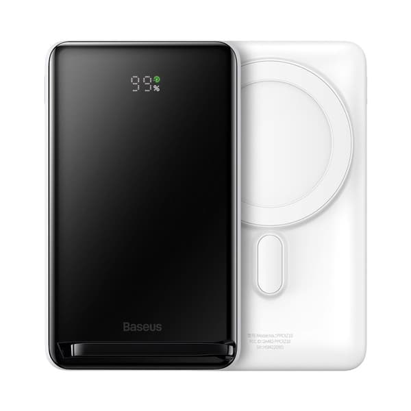 Powerbank med MagSafe trådløs opladning 10000mAh 20W USB-C kabel 0,5m hvid