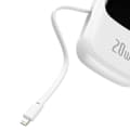 Miniatyrbild 6 av 6: Powerbank med snabbladdning 20000mAh 20W QC-PD-SCP-FCP-kabel Iphone Blixtvit