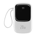 Miniatyrbild 1 av 6: Powerbank med snabbladdning 20000mAh 20W QC-PD-SCP-FCP-kabel Iphone Blixtvit