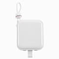 Miniatyrbillede 4 af 6: Powerbank med stativ, USB-C-kabel og iPhone Lightning Cutie Series 10000mAh 22,5W hvid
