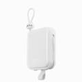 Miniatyrbillede 5 af 6: Powerbank med stativ, USB-C-kabel og iPhone Lightning Cutie Series 10000mAh 22,5W hvid