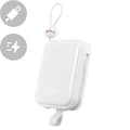 Miniatyrbillede 1 af 6: Powerbank med stativ, USB-C-kabel og iPhone Lightning Cutie Series 10000mAh 22,5W hvid