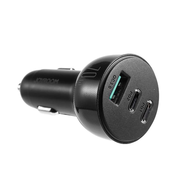 Autolaturi tupakansytyttimelle 3 USB-porttia ja 2x USB-C 70W - musta
