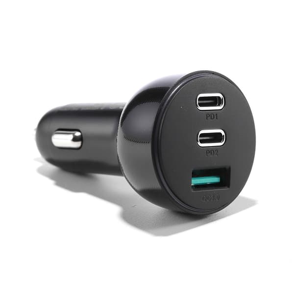 Autolaturi tupakansytyttimelle 3 USB-porttia ja 2x USB-C 70W - musta