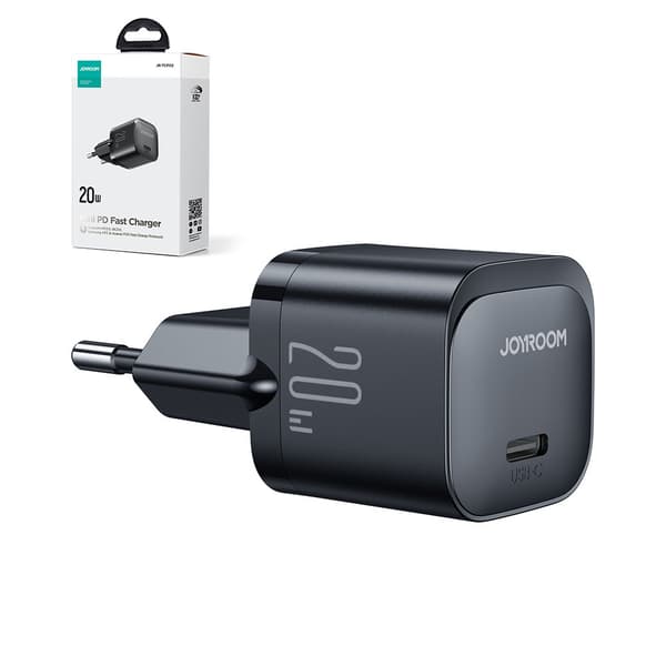 Mini USB-C 20W PD JR-TCF02 telefonoplader - sort