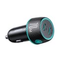 Miniatyrbillede 1 af 6: Dobbelt biloplader 2x USB-C 70W med LED-baggrundsbelysning JR-CCN02 - sort