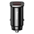 Miniatyrbillede 3 af 6: Smart biloplader Firkantet 2x USB QC3.0 Quick Charge 3.0 SCP AFC 30W sort