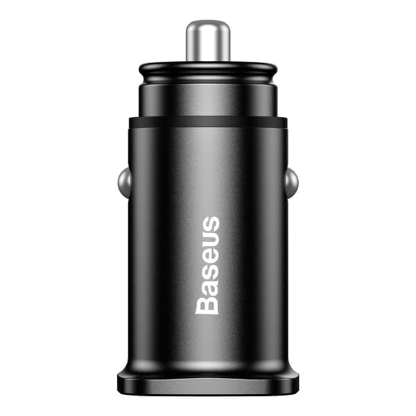Smart biloplader Firkantet 2x USB QC3.0 Quick Charge 3.0 SCP AFC 30W sort