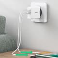 Miniatyrbillede 4 af 6: Hurtigoplader USB-C + USB 36 W Quick Charge 4.0 Power Delivery hvid