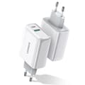 Miniatyrbillede 1 af 6: Hurtigoplader USB-C + USB 36 W Quick Charge 4.0 Power Delivery hvid