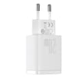 Miniatyrbillede 3 af 6: Kompakt USB-hurtigoplader USB-C 20W 3A PD QC 3.0 hvid