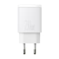 Miniatyrbillede 2 af 6: Kompakt USB-hurtigoplader USB-C 20W 3A PD QC 3.0 hvid