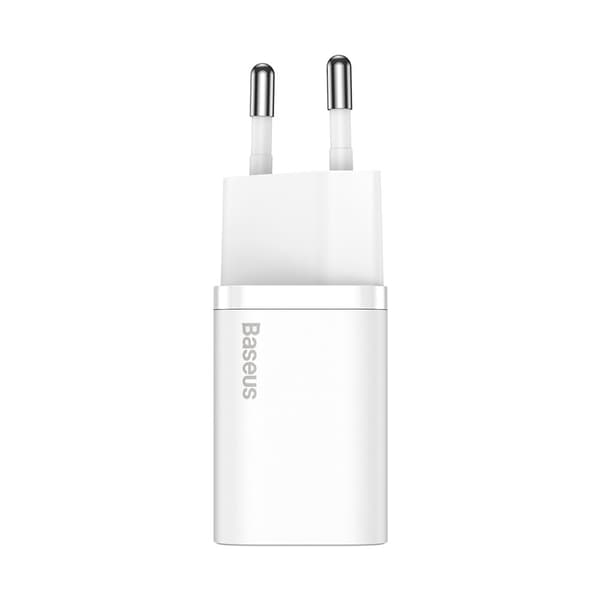 Super Si 1C hurtig telefonoplader USB-C 20W PD hvid