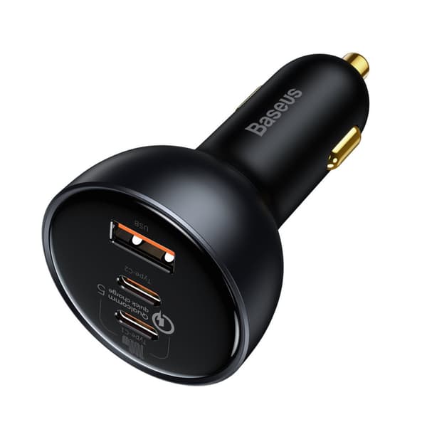 Pika-USB-autolaturi USB-C 160W PPS Quick Charge 5 PD harmaa
