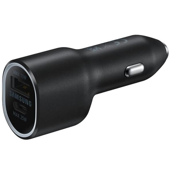 Autolaturi tupakansytyttimeen 2x USB 25W, musta musta