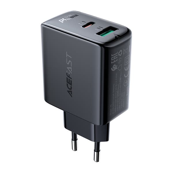 USB-C USB 32W vægoplader PPS PD QC 3.0 AFC FCP sort