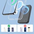 Miniatyrbillede 6 af 6: Mini Power Bank 10000mAh magnetisk med QC PD USB USB-C oplader, sort