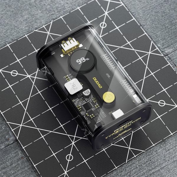 Powerbank K16 10000mAh USB-C USB-A 22,5W PD sort