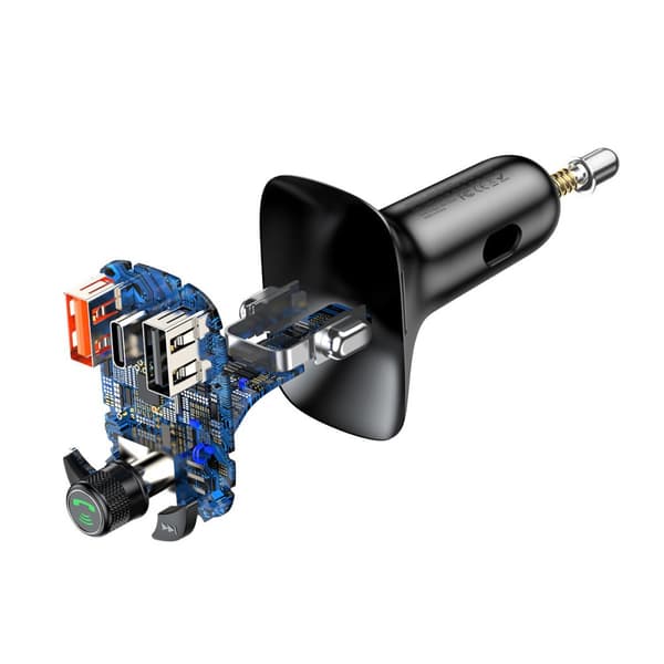 2in1 Bluetooth lähetin + laturi S-13 Overseas Edition -autoon, musta