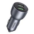 Pikkukuva 1 / 6: Auton pikalaturi 2x USB 36W Quick Charge SCP FCP AFC harmaa