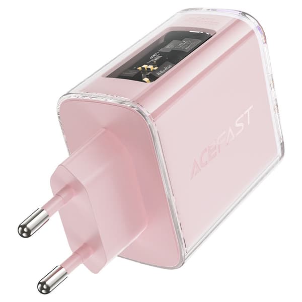 GaN 65W verkkolaturi 3 porttia 1x USB 2x USB-C vihreä
