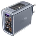 Pikkukuva 2 / 6: GaN 65W verkkolaturi 3 porttia 1x USB 2x USB-C vihreä