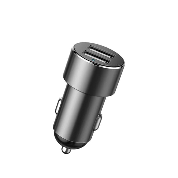 Auton tupakansytyttimen pistorasian jakaja, laturi 2x USB 3.1A 17W, musta
