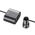 Pikkukuva 1 / 6: Auton tupakansytyttimen pistorasian jakaja, laturi 2x USB 3.1A 17W, musta