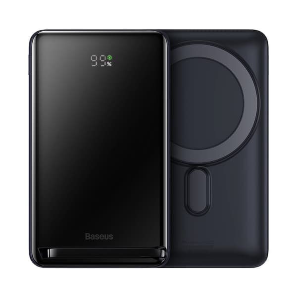 Powerbank 10000mAh med MagSafe 20W induktiv laddare och Overseas Edition-stativ, blå