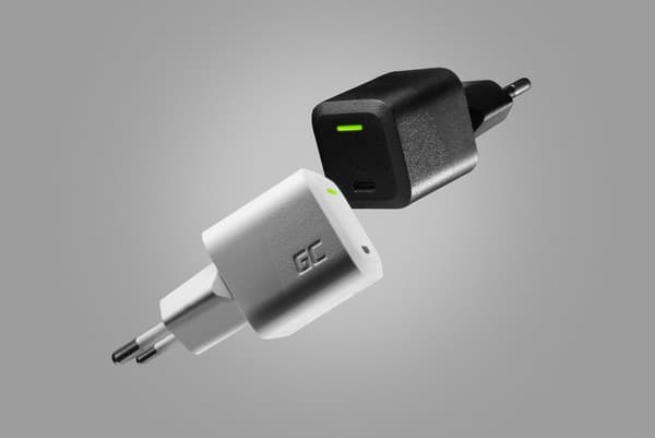 USB-oplader Green Cell PowerGaN 33 W PD 3.0 QC 3.0 1x USB-C hvid