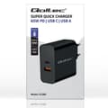Miniatyrbillede 8 af 8: Vægoplader Qoltec 52380 Sort 65 W (1 enheder)