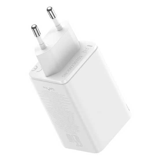 Baseus Gan6 Pro Fast 2c+2u 65w Usb-c-seinälaturi Kirkas Valkoinen