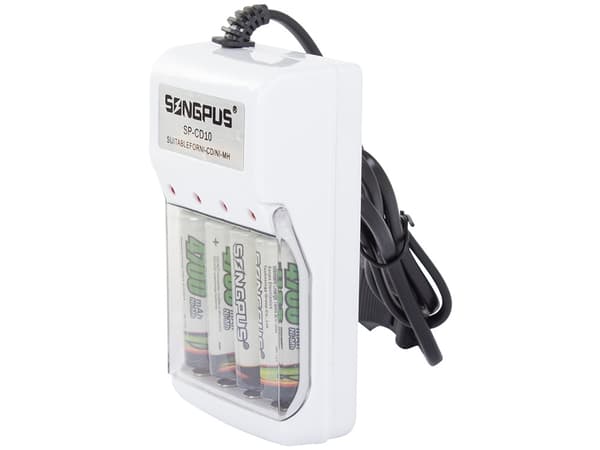 4x Batterioplader - AA/AAA Batterier