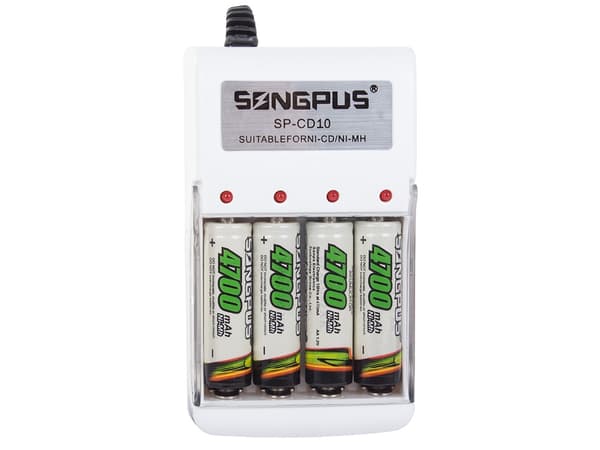 4x Batterioplader - AA/AAA Batterier