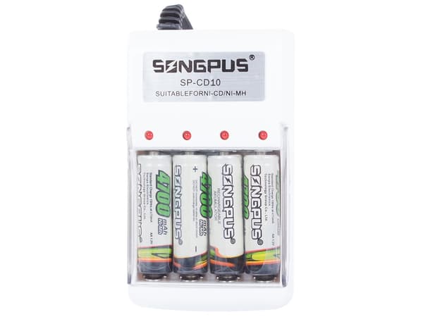 4x Batterioplader - AA/AAA Batterier