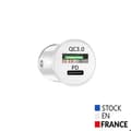 Miniatyrbild 3 av 5: Cigarettändare billaddare för Samsung Galaxy S24 FE USB till USB Typ C Snabbladdning 30W PD &amp; QC 3.0 - 2 portar