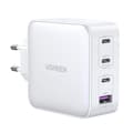 Miniatyrbillede 1 af 6: GaN hurtigoplader 3x USB-C USB 100W PPS PD Power Delivery hvid