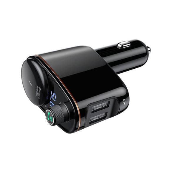 2in1 Bluetooth FM-bilsändare och 2x USB-laddare, svart