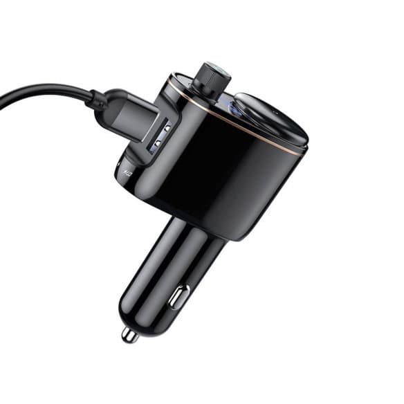 2in1 Bluetooth FM-bilsändare och 2x USB-laddare, svart