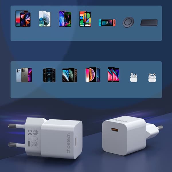 20W USB Type C vægoplader, hvid