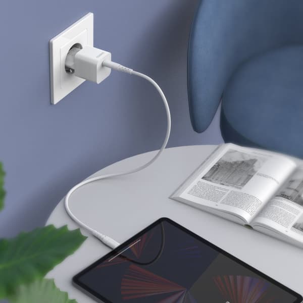 20W USB Type C vægoplader, hvid